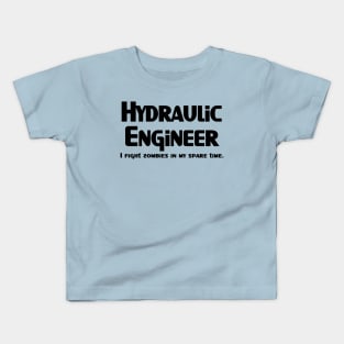 Hydraulic Engineer Zombie Fighter Kids T-Shirt